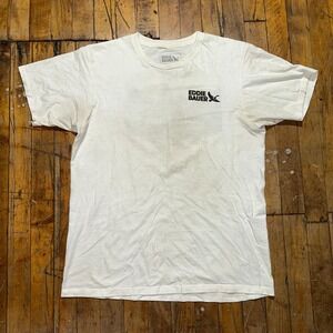 Eddie Bauer Tee Shirt Men's White Solid Short Sleeve Crew Neck Pullover Logo